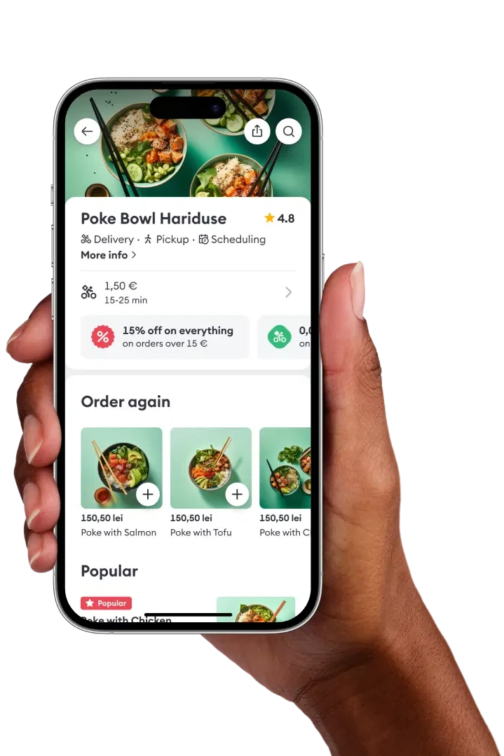 Hand holding a phone